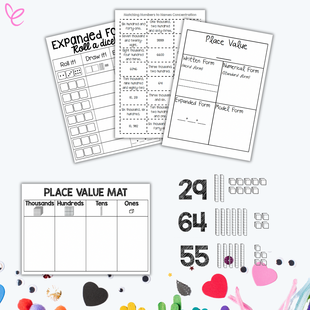 Free Printable Place Value Cards Place Value Task Cards For 2nd Grade