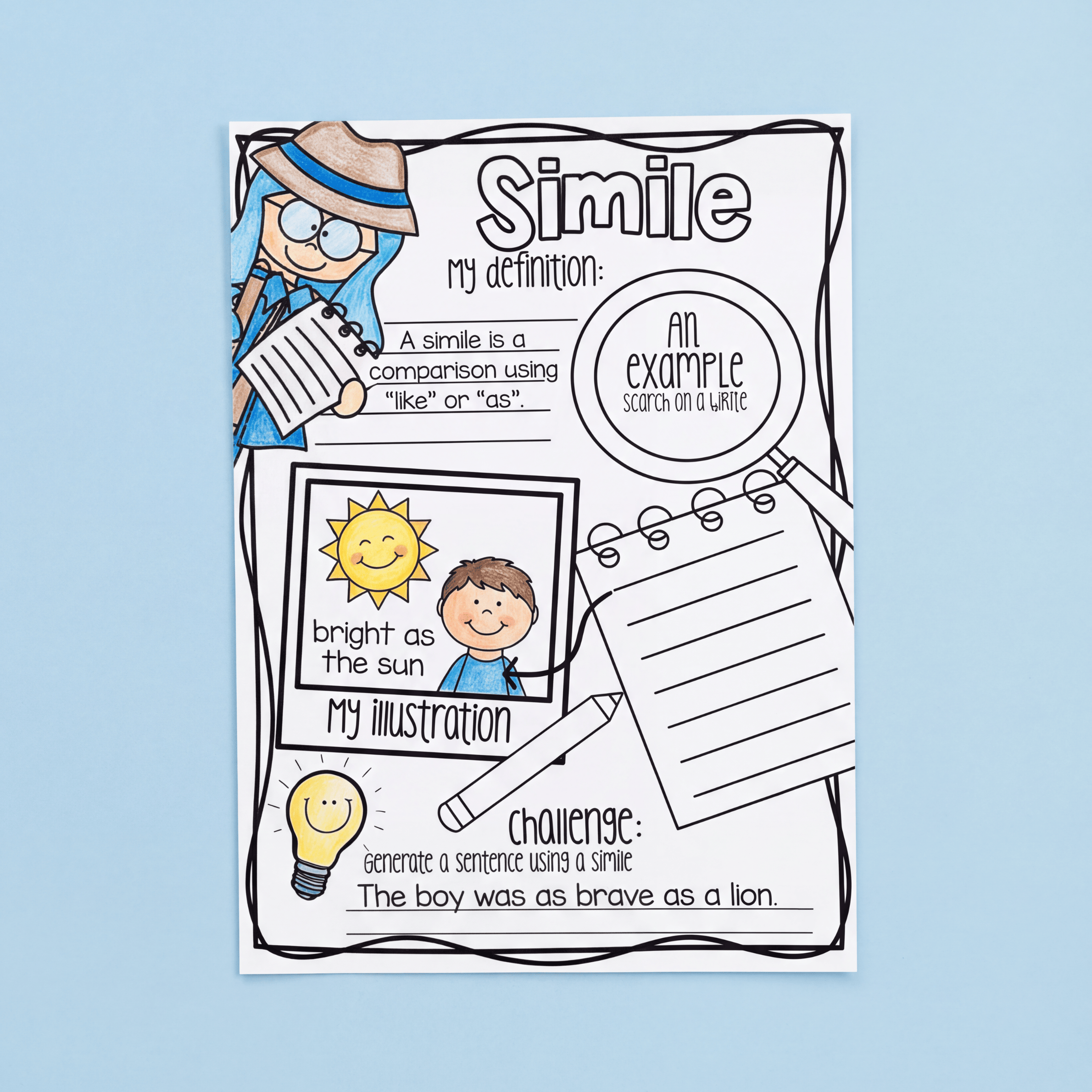 Figurative Language: Student Posters Primary English – Mrs Edgar