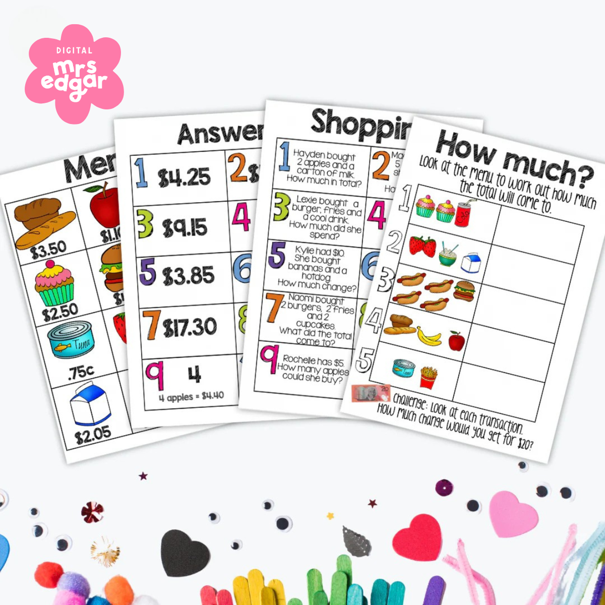 australian-money-menu-fun-grade-3-mrs-edgar