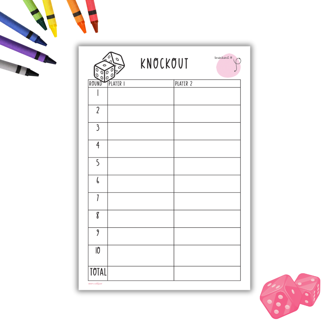 Knockout Math Game Mrs Edgar