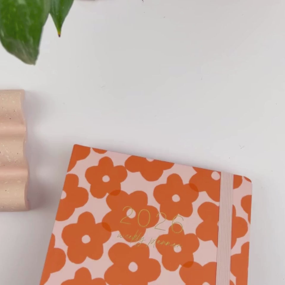 2026 Everyday Planner | Tangerine Flowers