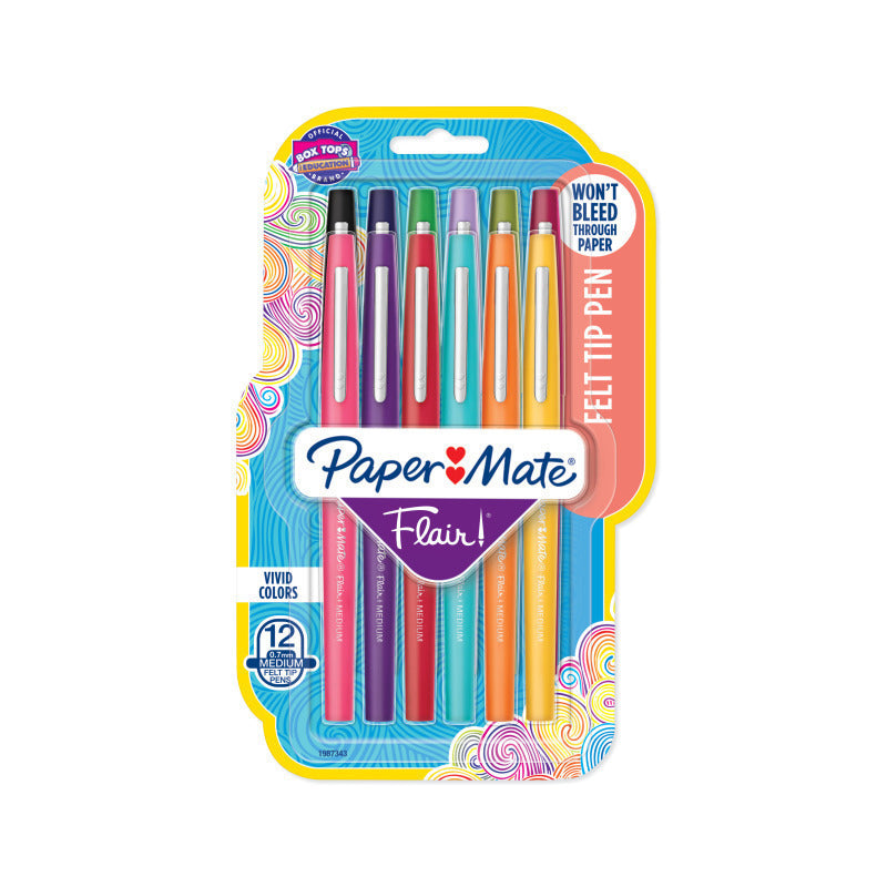 Flair Felt Tip Assorted 12 Pack
