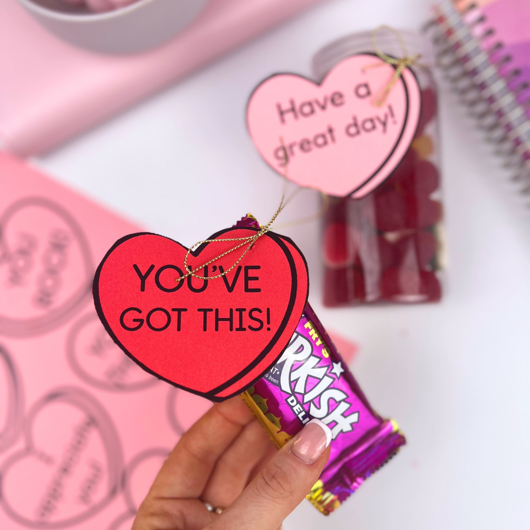 Candy Hearts Valentine's Day Tags | Lunchbox Notes