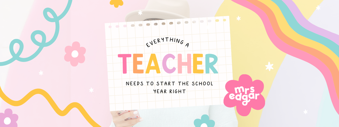 Mrs Edgar holding a teacher planner