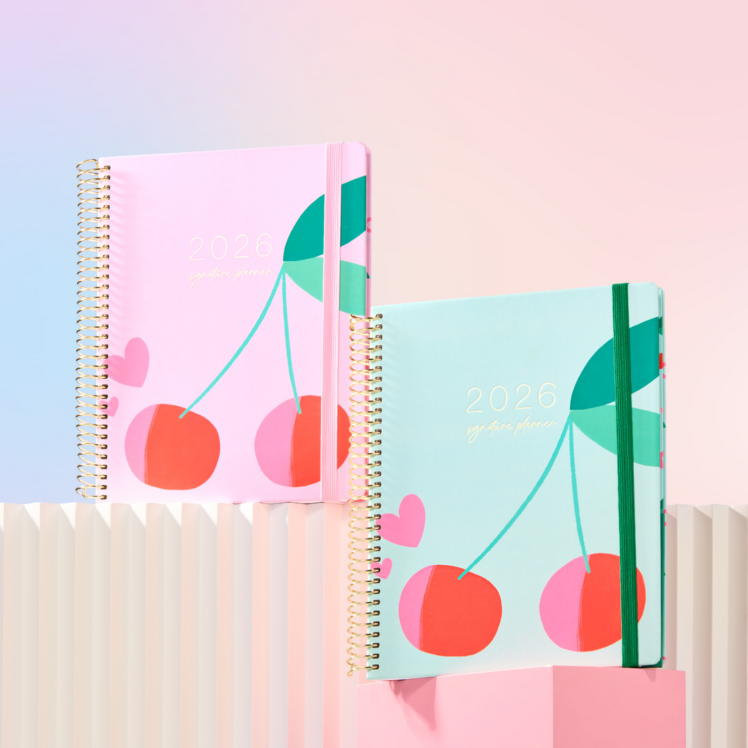 2026 Teacher Planner Collection with cherries and pastel covers by Mrs Edgar