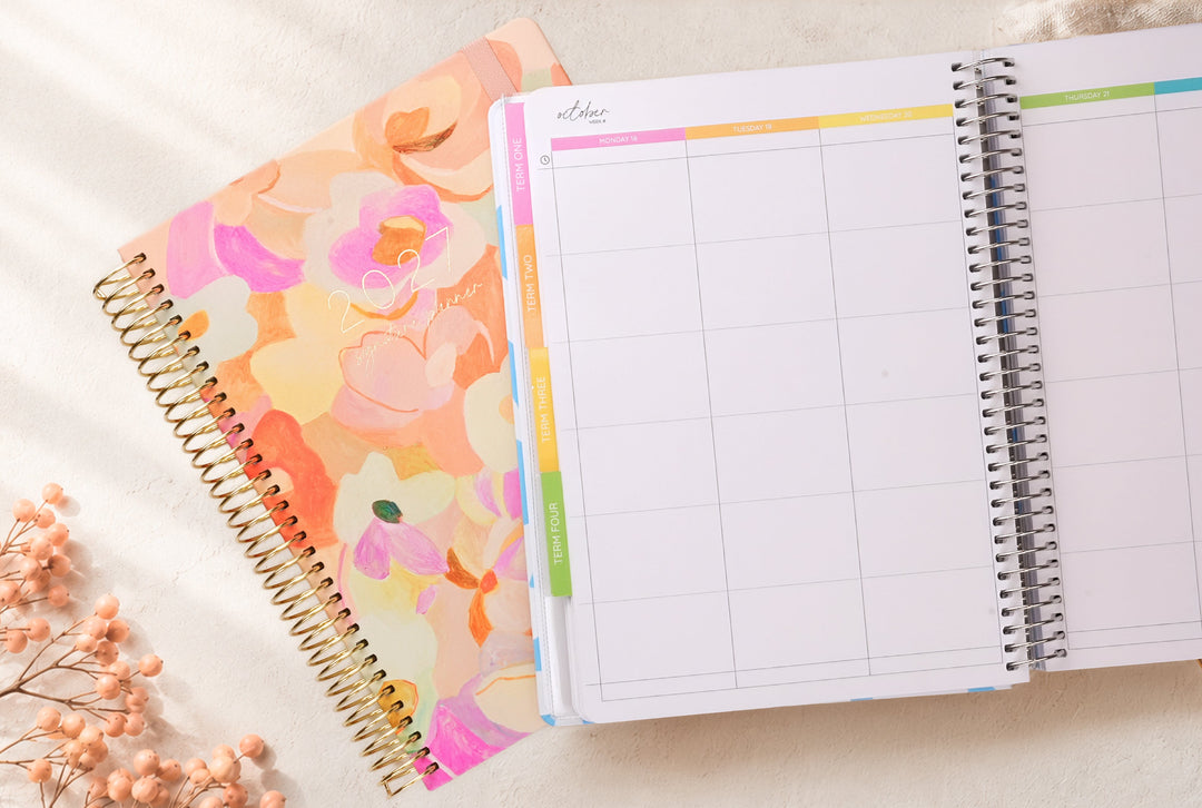 2026 Teacher Planner Collection with cherries and pastel covers by Mrs Edgar