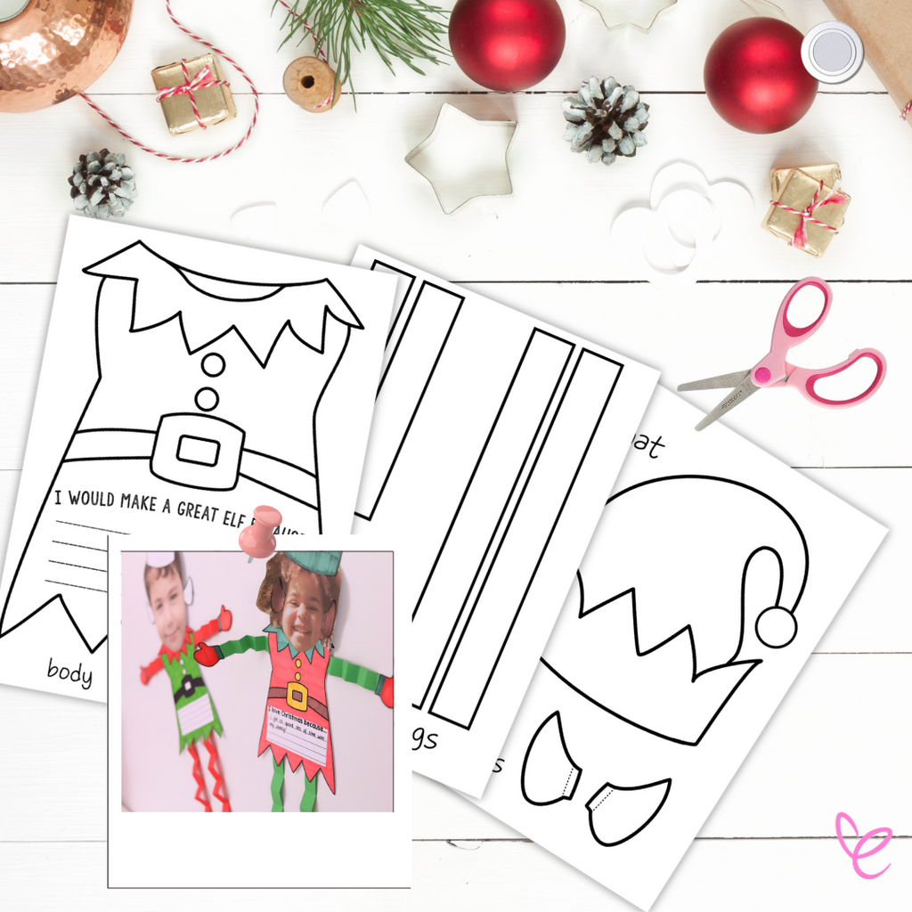 Elf Craft Template Christmas (Printable Build a Christmas(Tree Santa Elf Reindeer)Craft) elf-craft-template-christmas-printable-build-a-christmas-tree-santa-elf-reindeer-craft