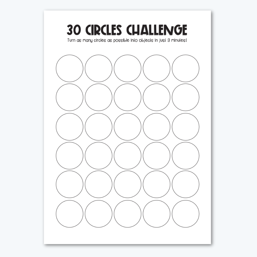 30 Circles Creative Thinking Challenge Mrs Edgar