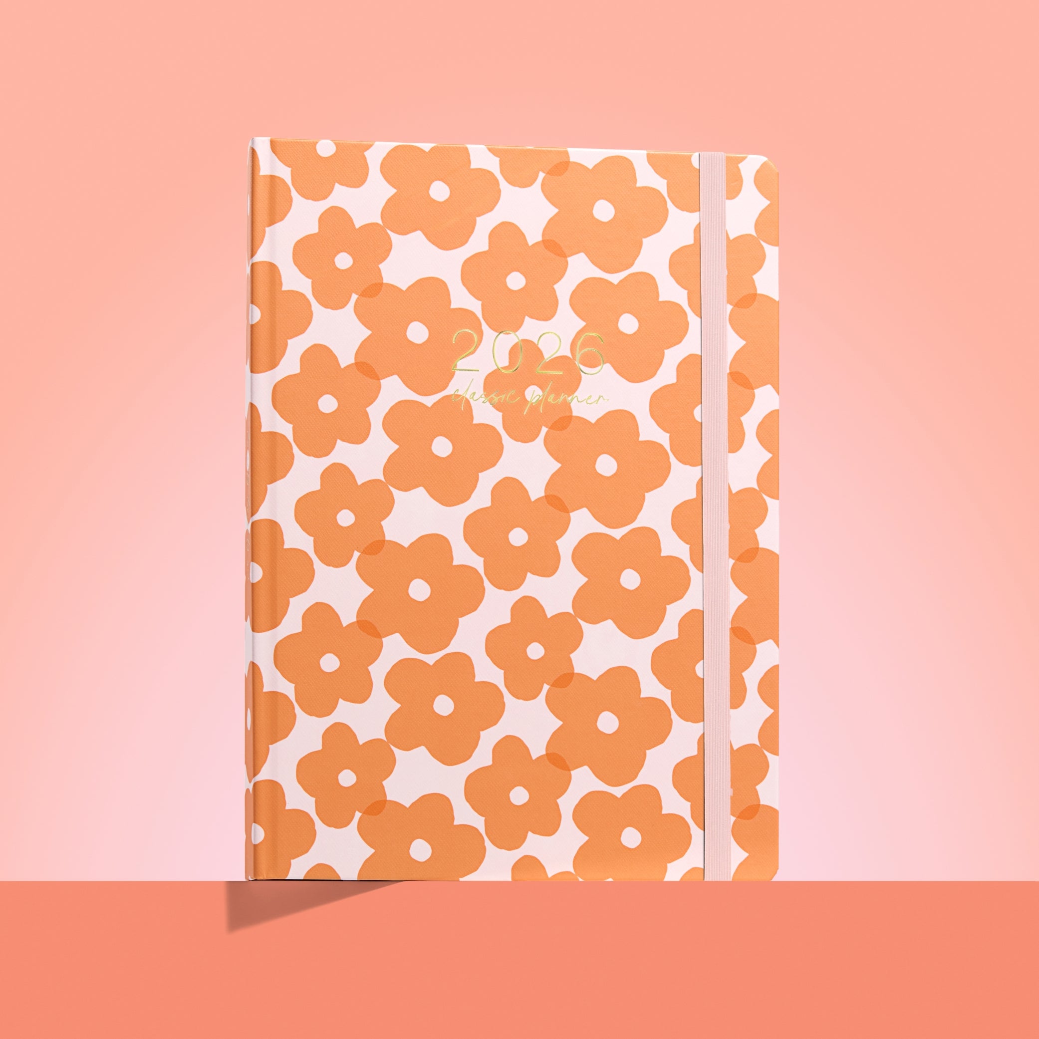 2026 Tangerine Flowers Classic Weekly Teacher Planner