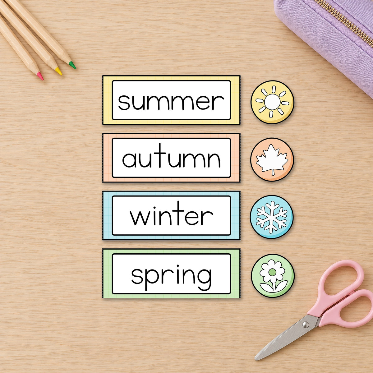 Months of the Year & Seasons | Gentle Classroom Decor