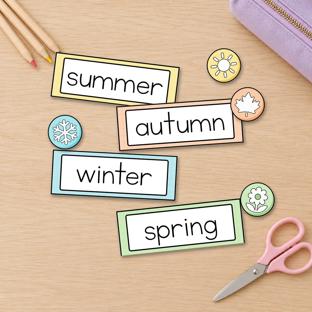 Months of the Year & Seasons | Gentle Classroom Decor
