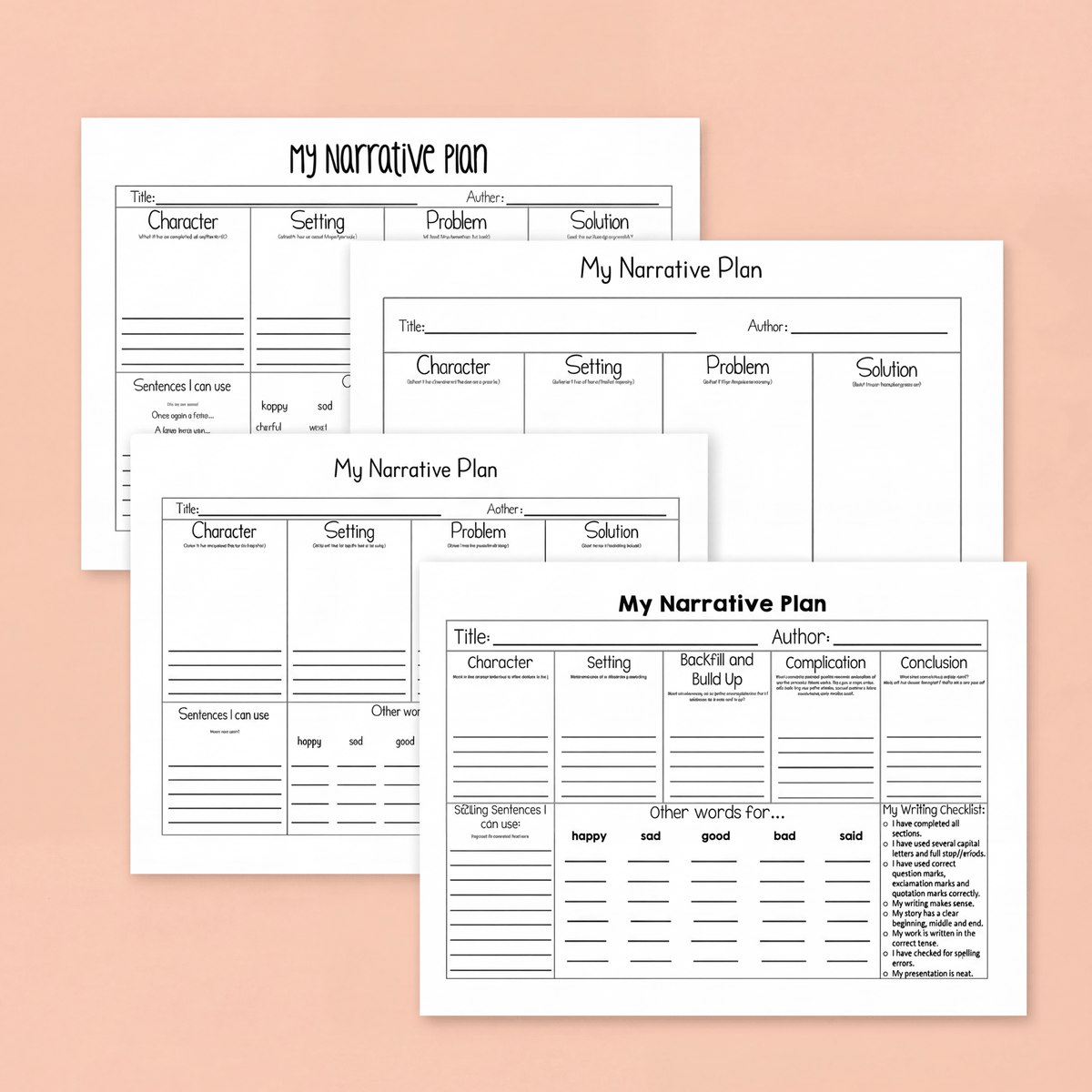 Narrative Writing Plan Examples Narrative Writing Planning Templates Primary English – Mrs Edgar
