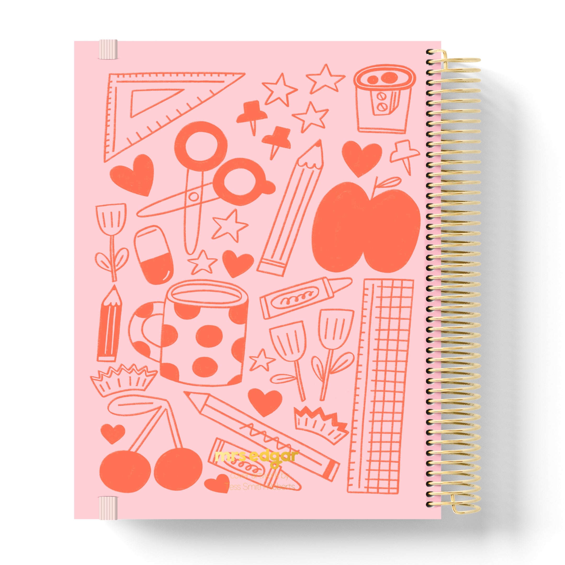 2026 Hearts Slimline Weekly Teacher Planner