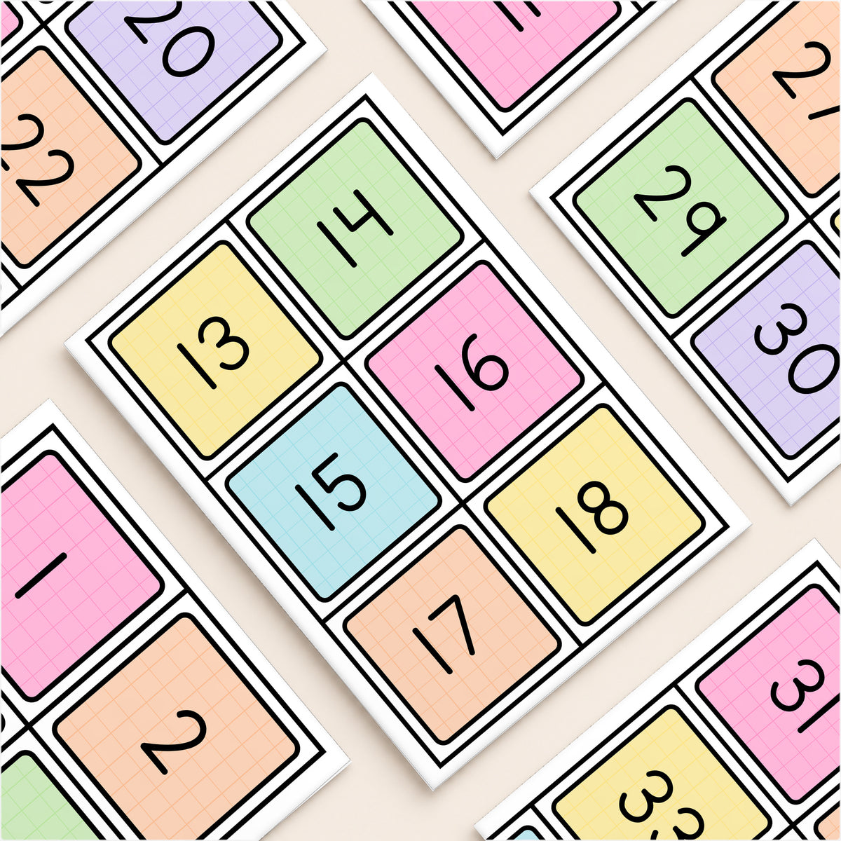 Number Square Labels 1–100 | Gentle Classroom Decor