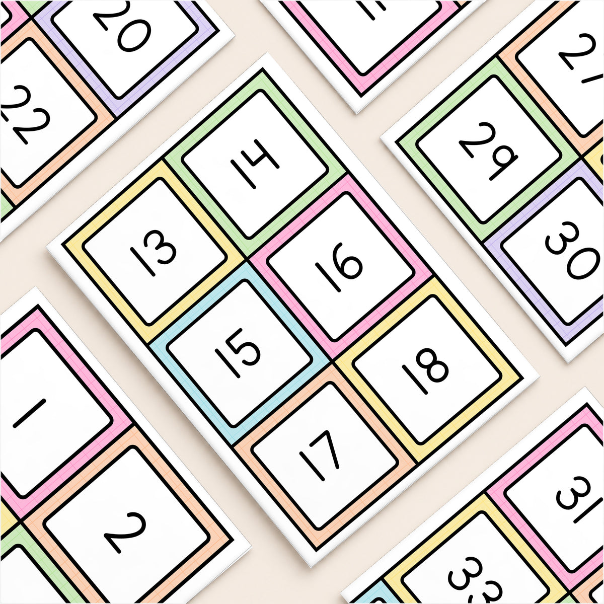 Number Square Labels 1–100 | Gentle Classroom Decor
