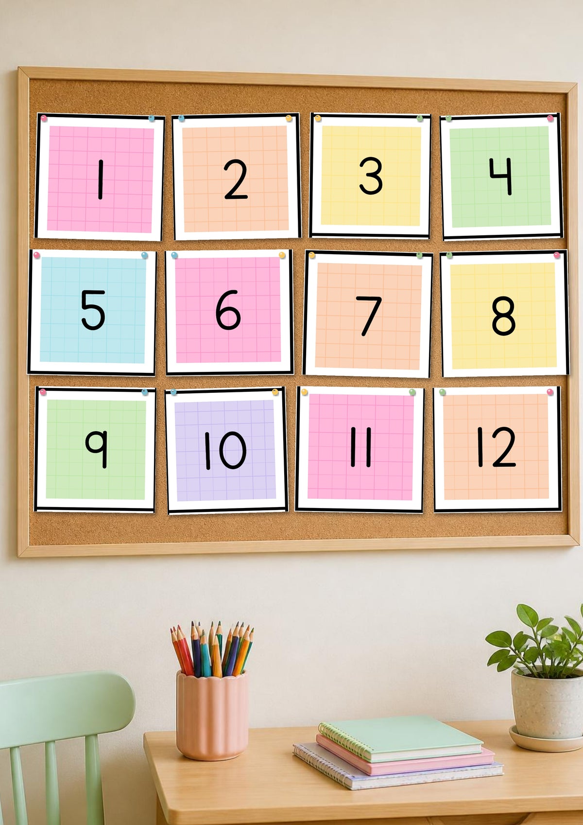 Number Square Labels 1–100 | Gentle Classroom Decor