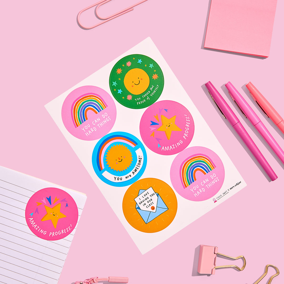 Uplifting Sticker Sheets | Teacher Stickers | Mrs Edgar