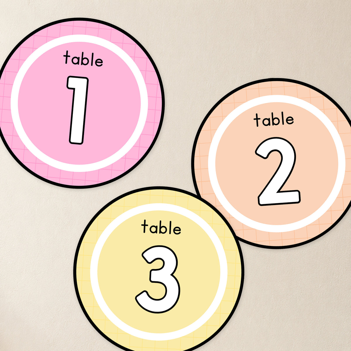 Table Circles, Stars & Numbers | Gentle Classroom Decor