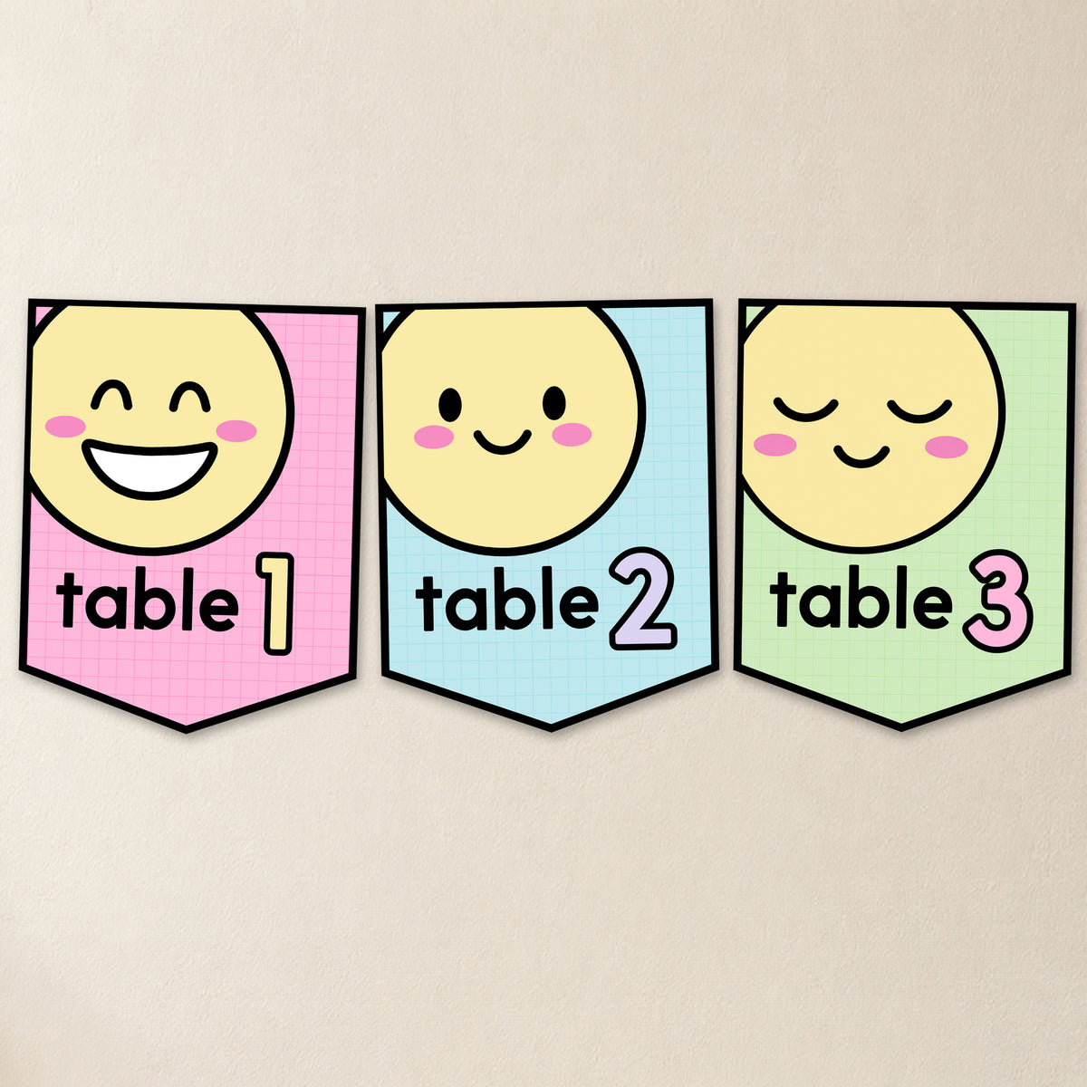 Table Circles, Stars & Numbers | Gentle Classroom Decor