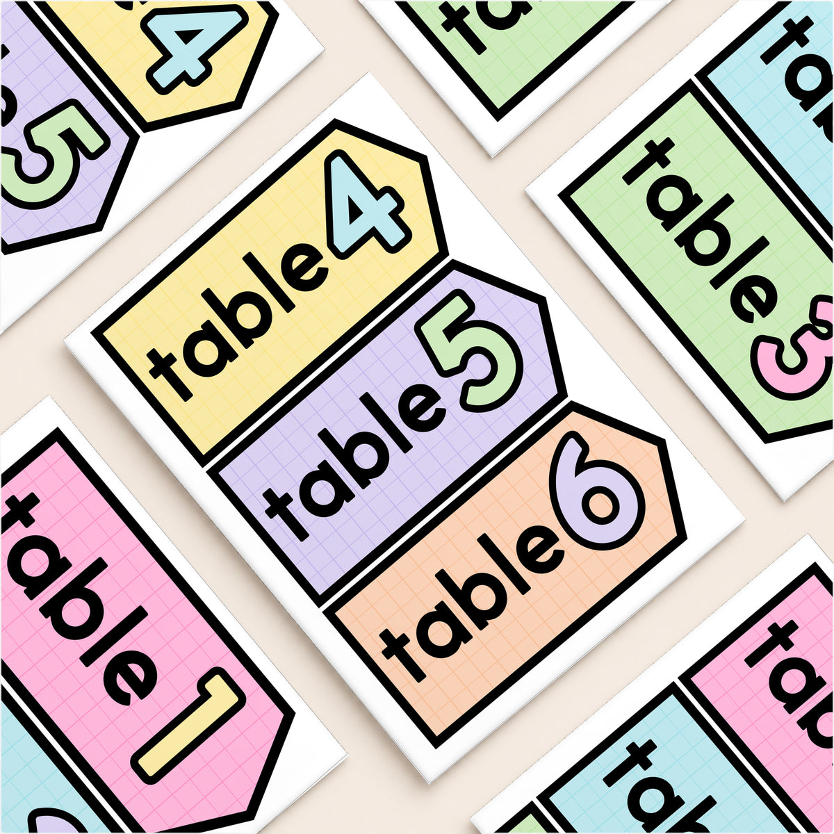 Table Circles, Stars & Numbers | Gentle Classroom Decor