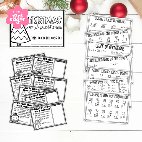 25 Christmas Word Problems Year 3