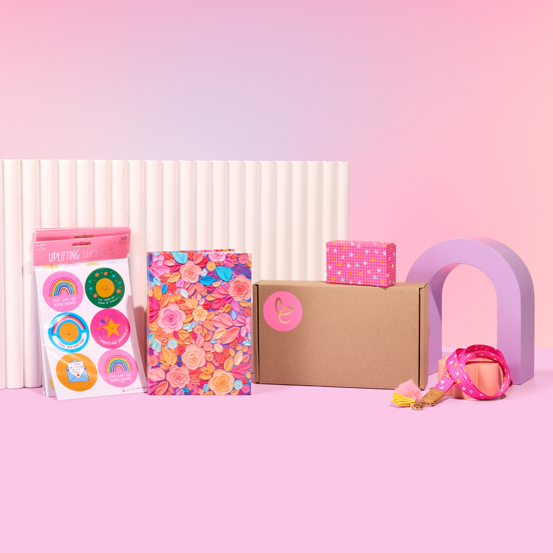 Teacher gift set with stickers, notebook, lanyard and box, colourful teacher stationery for classroom organisation and lesson planning