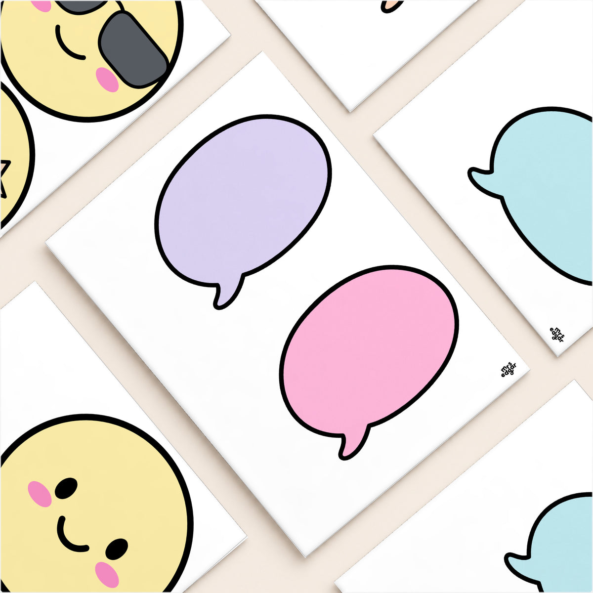Door Display: Faces, Bubbles & Name Cards | Gentle Classroom Decor