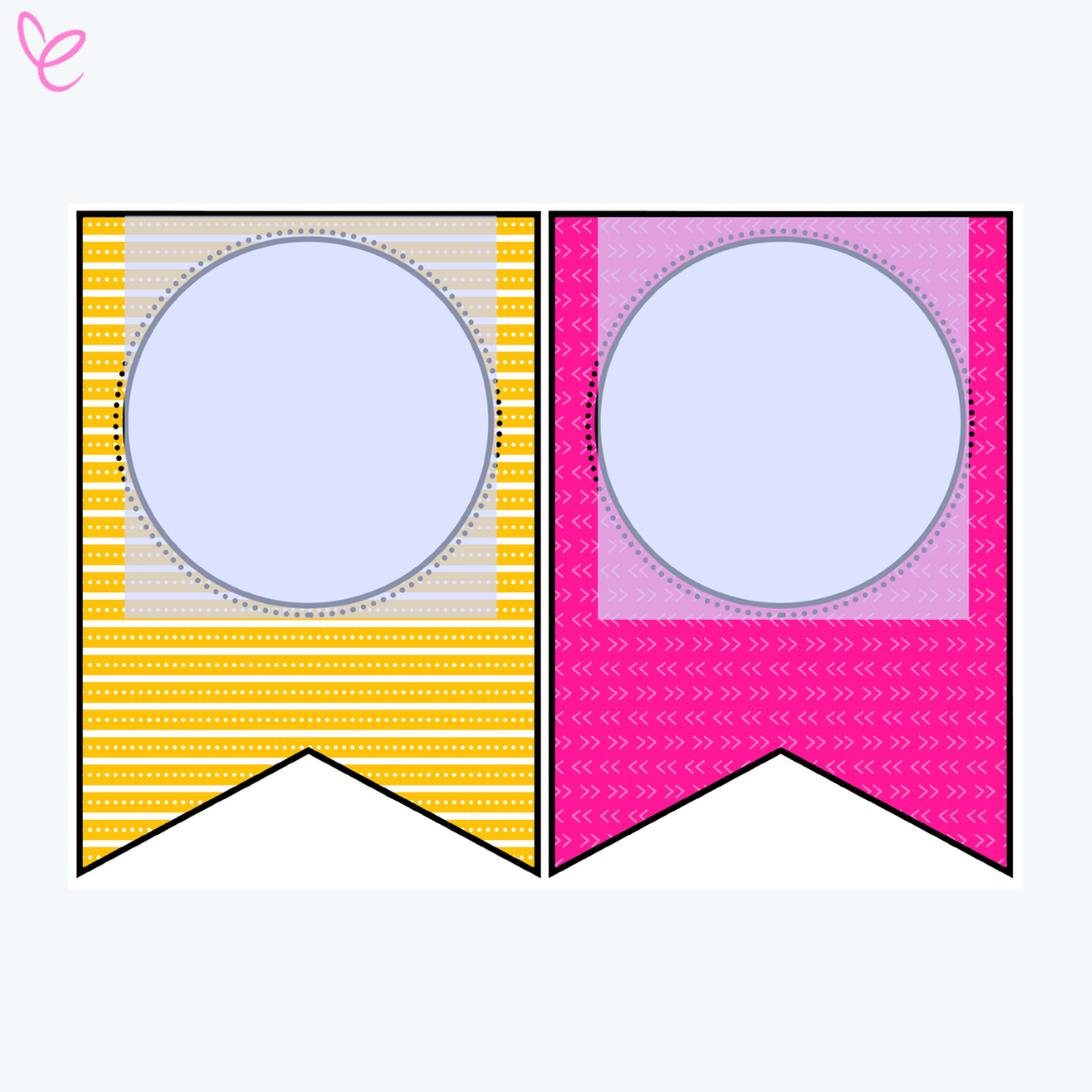 Editable Patterned Banner White