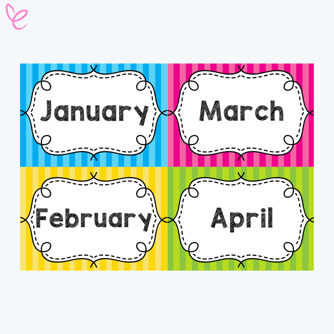 Months of the Year Posters