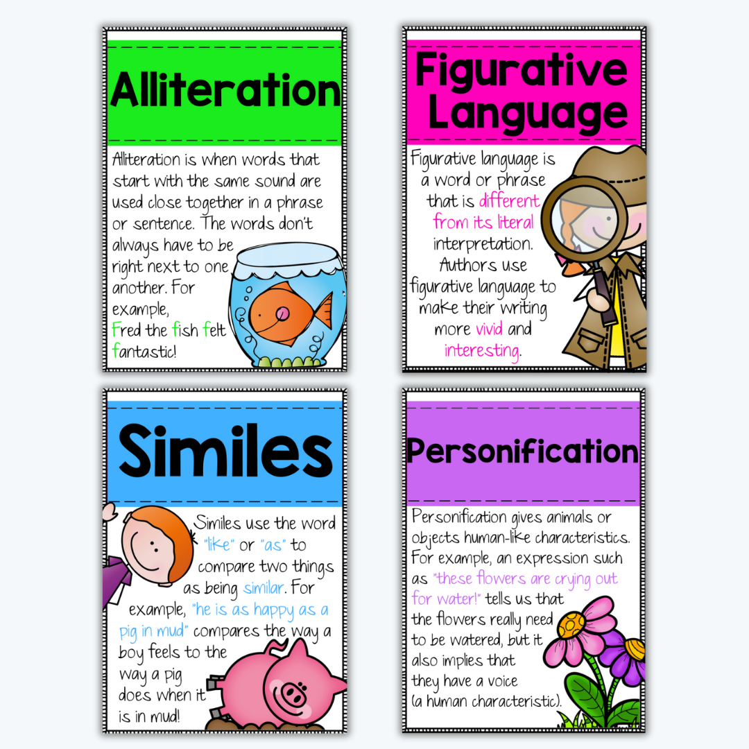 Figurative Language Posters Primary English – Mrs Edgar