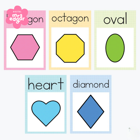 2D Shape Posters Gentle Decor