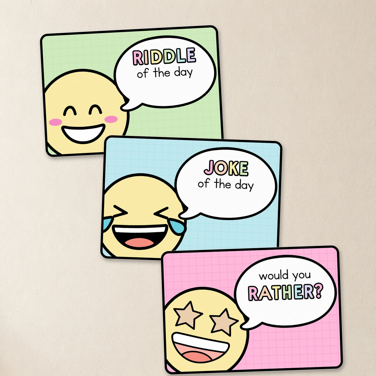 Riddle, Joke & Would You Rather of the Day | Gentle Classroom Decor