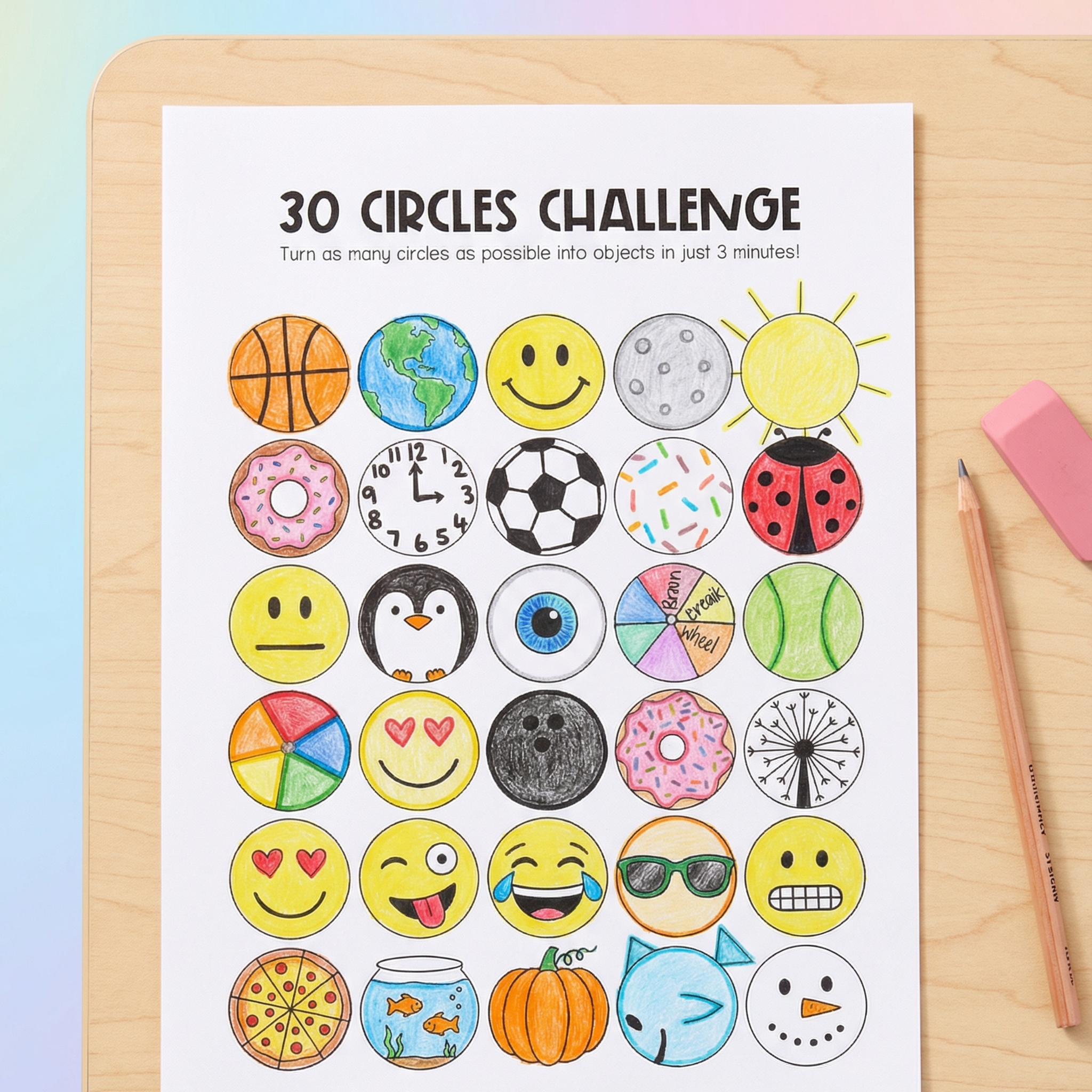 30 Circles Creative Thinking Challenge