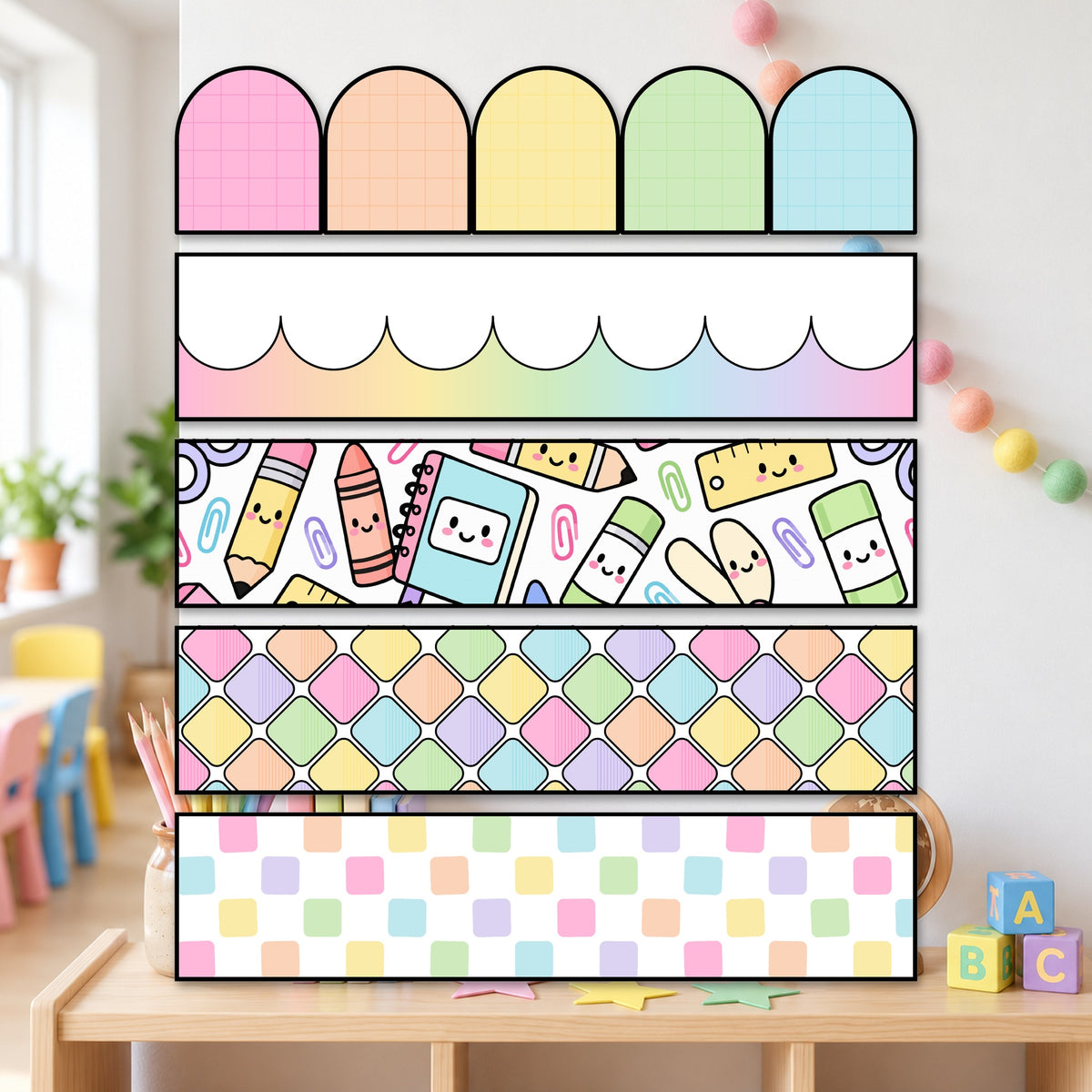 Classroom Borders (8 styles) | Gentle Classroom Decor