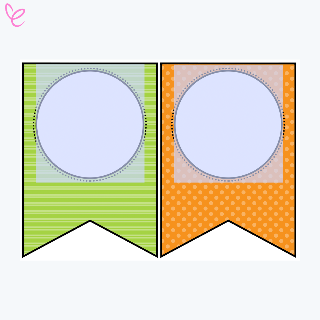 Editable Patterned Banner White