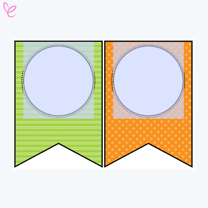 Editable Patterned Banner White