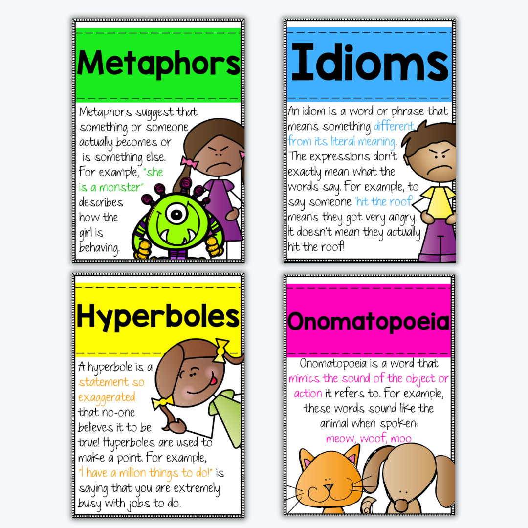 Figurative Language Posters Primary English – Mrs Edgar