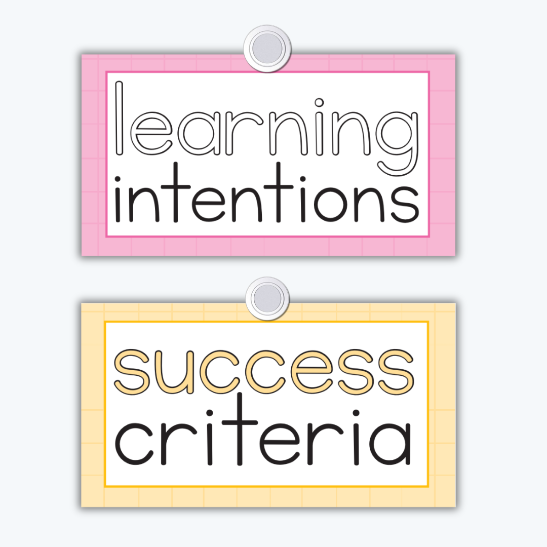 Learning Intention Cards Primary Classroom – Mrs Edgar