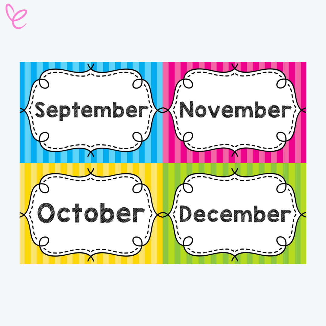 Months of the Year Posters