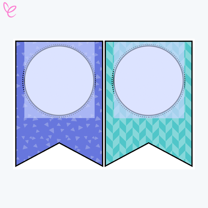 Editable Patterned Banner White