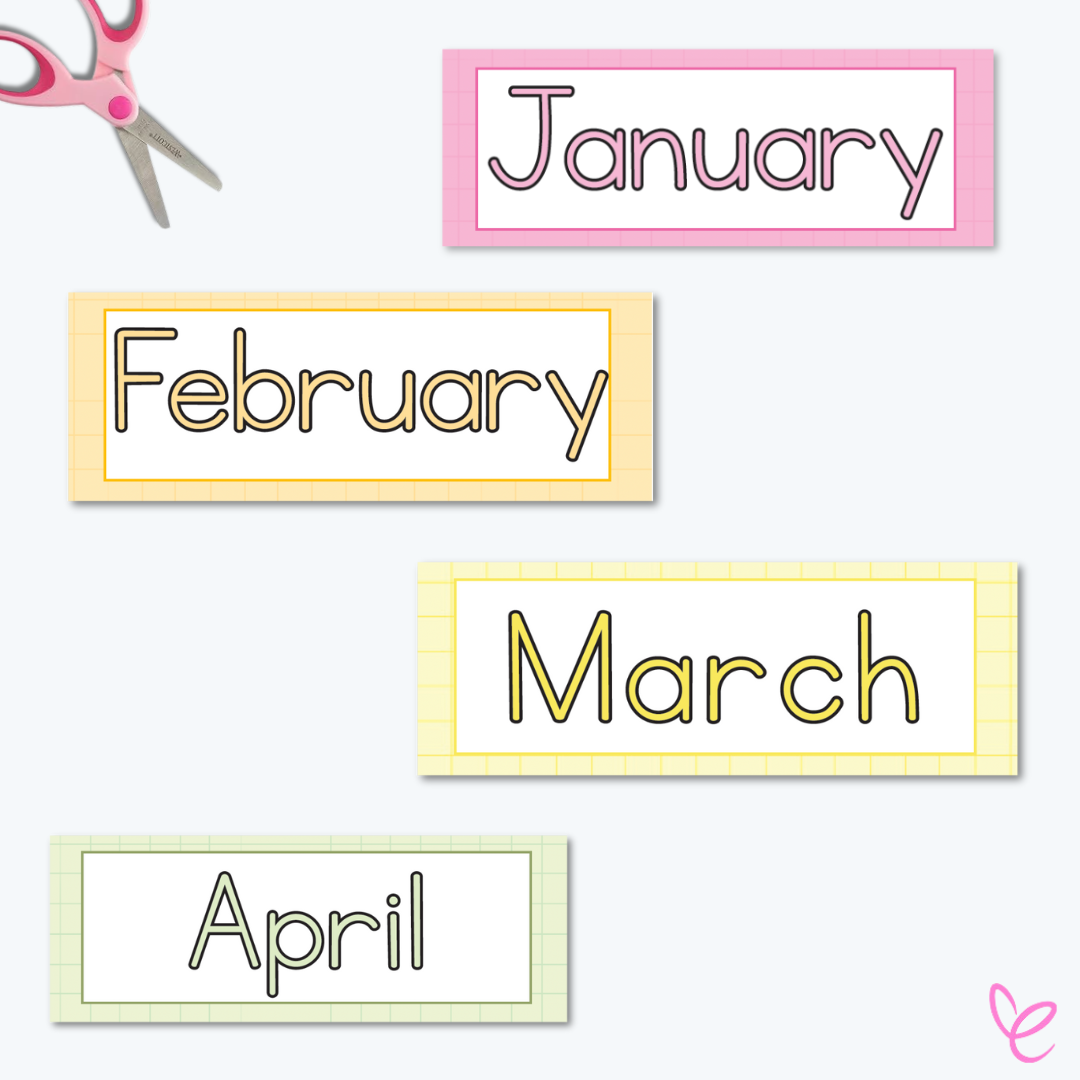 Free Printable Months Of The Year Labels Free Printable Months Of The Year Labels