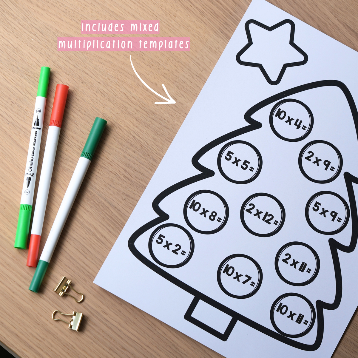 Christmas Tree Multiplication Craftivity