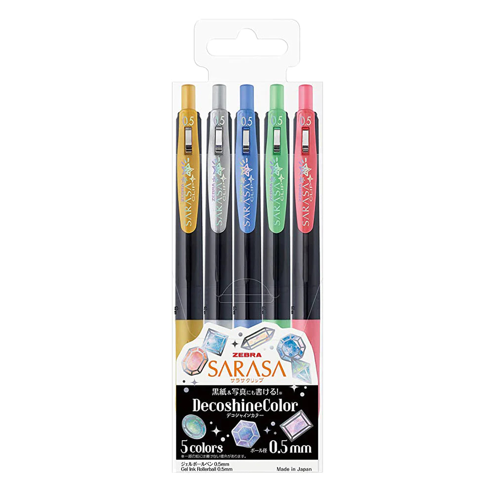 Zebra Sarasa Push Clip Gel Pen | 5 pack