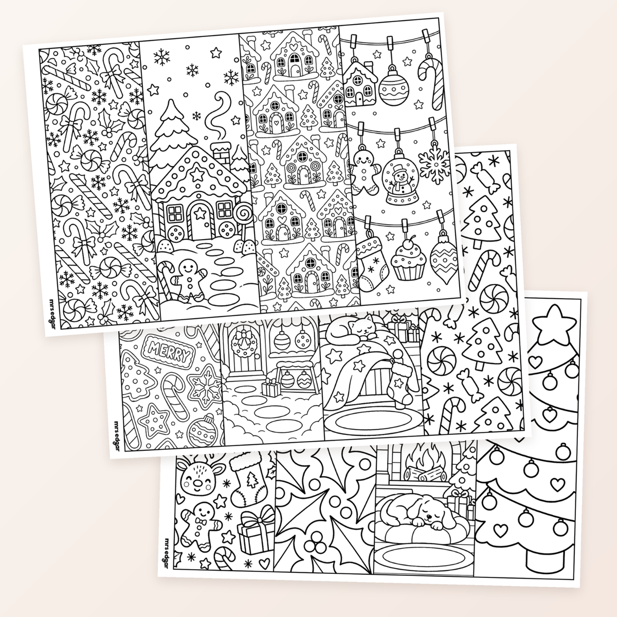 Christmas Colour In Bookmarks