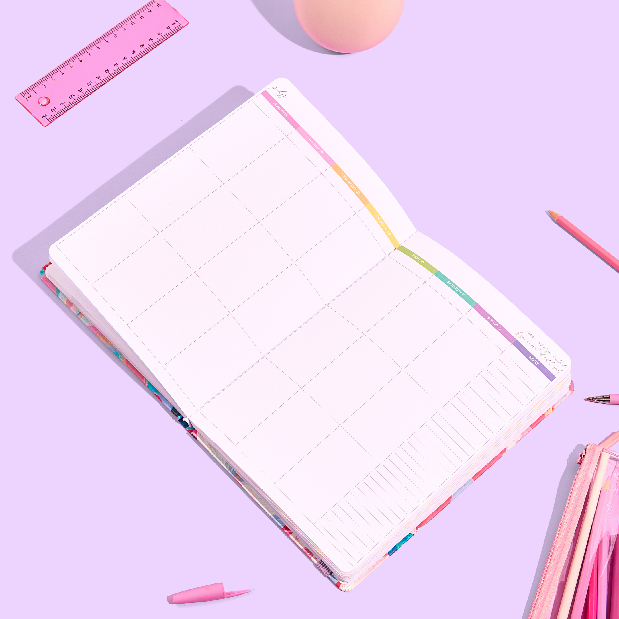 2026 Everyday Planner | Tangerine Flowers