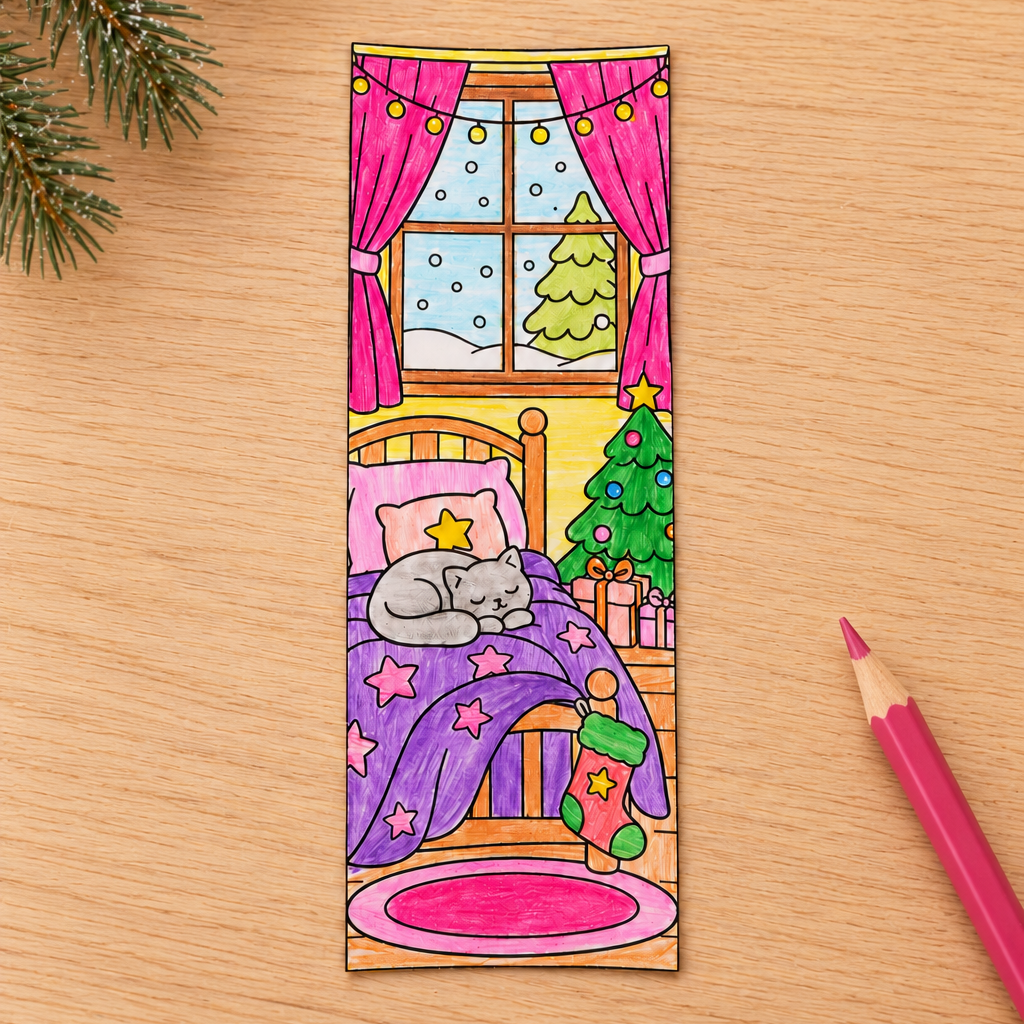 Christmas Colour In Bookmarks