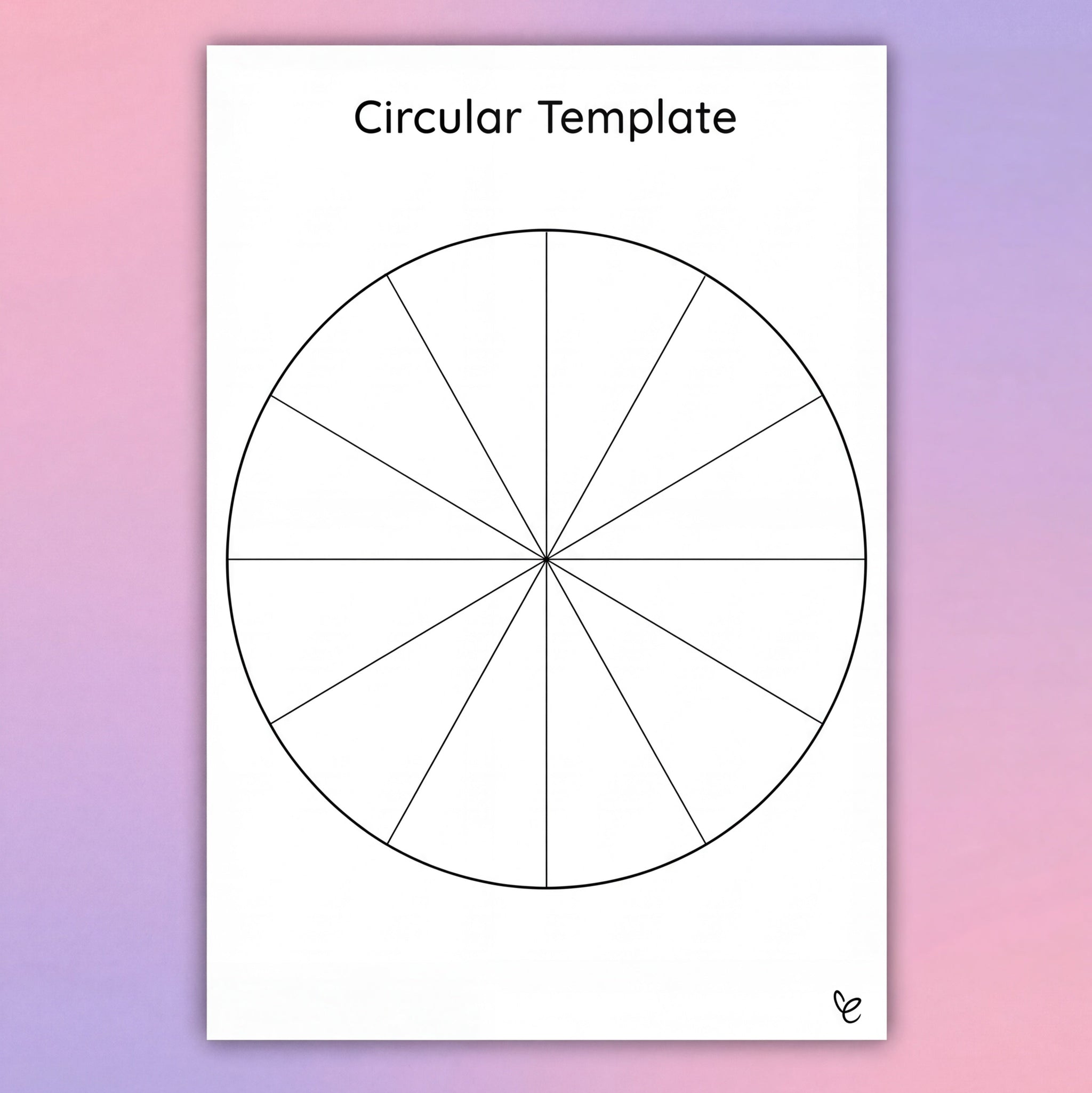 Circular template on a gradient background