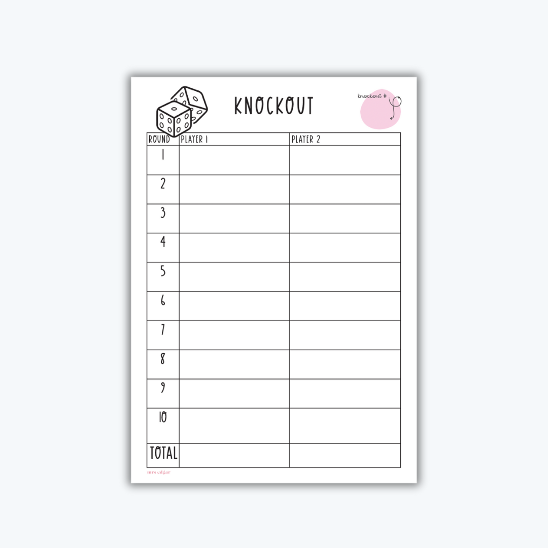 Knockout Math Game – Mrs Edgar