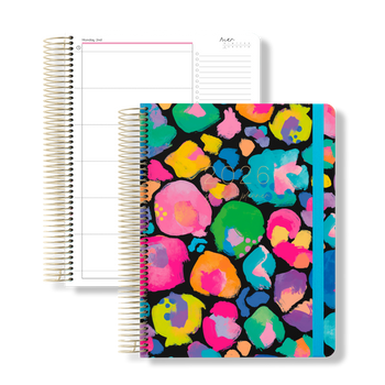 2026 Rainbow Leopard Daily Duo Teacher Planner