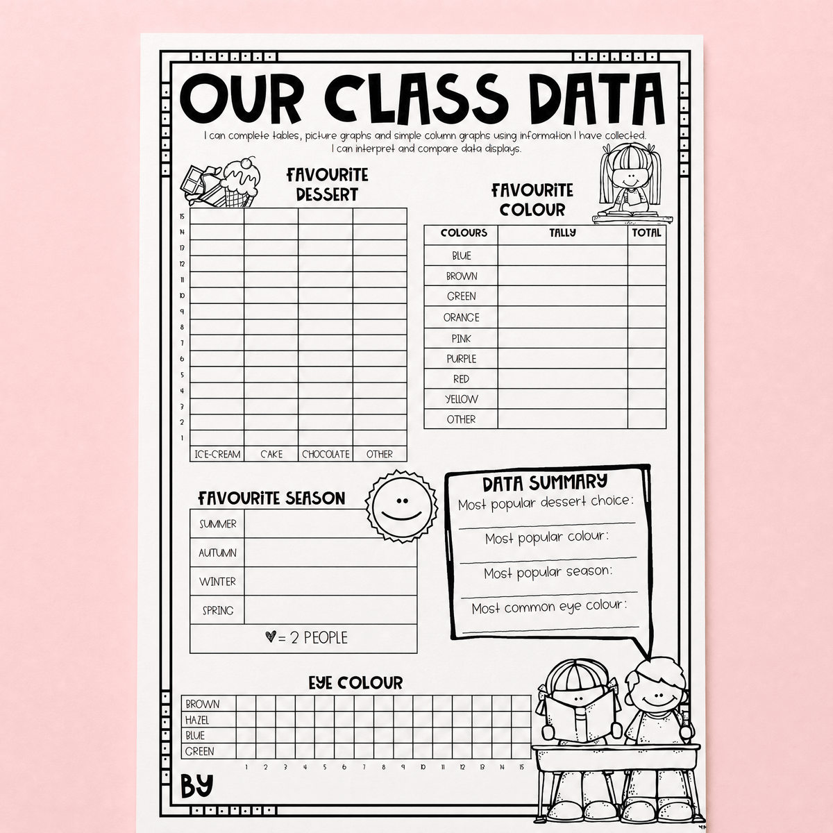 Class Data Display Poster Primary Maths – Mrs Edgar